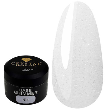 Crystal Base Shimmer №4 milky with shimmer 15 ml - Фото №1