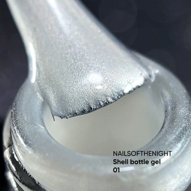 NAILSOFTHENIGHT Shell Bottle gel 01 pearl white 10 ml - Фото №3