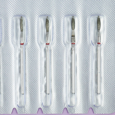 Diamond manicure cutter TUFI profi Flame 243 021R diameter 2.1 mm red - Фото №2