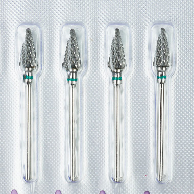 Frez do paznokci TUFI profi Mały konus WG029 węglikowy zielony - Фото №2