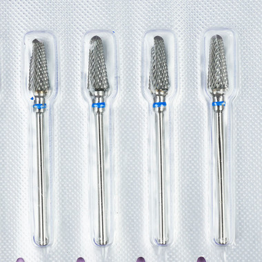 Фреза для маникюра TUFI profi Зонтик средний WG086 твердосплавная синяя - Фото №3