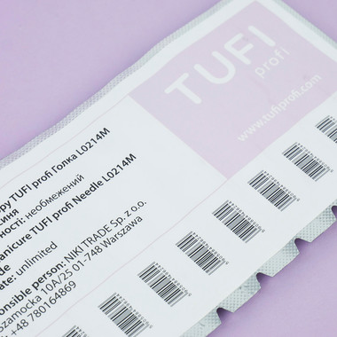 Maniküre-Fräser TUFI profi Nadel L0214M Hartmetall blau - Фото №4