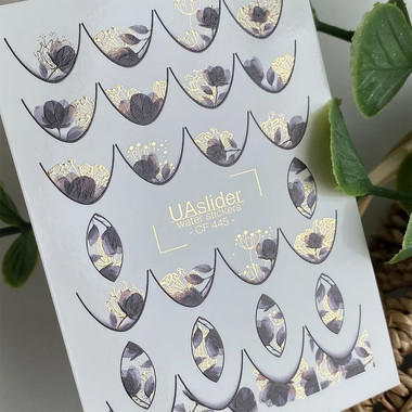 Slider-Design UAslider schwarz French und Blumen №CF 445 - Фото №2