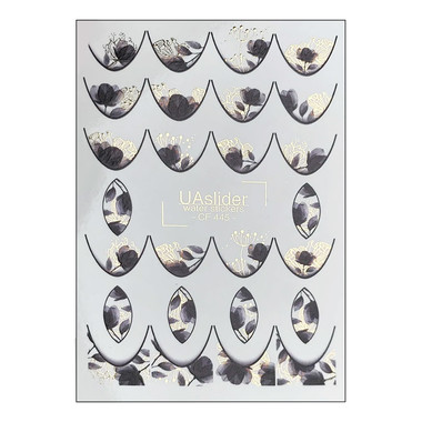 Slider-Design UAslider schwarz French und Blumen №CF 445 - Фото №1