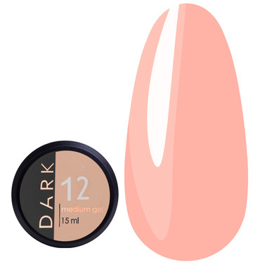 Gel for extensions DARK Medium Gel №12 light pink 15 ml - Фото №1