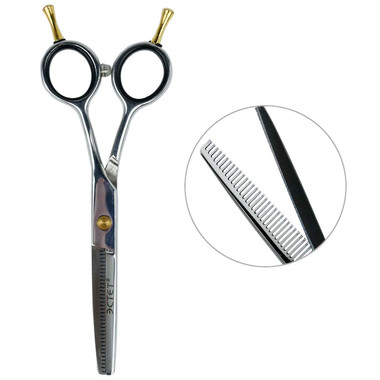 ESTET Effilierschere mit schwarzen Ringen 5,5 - Фото №1