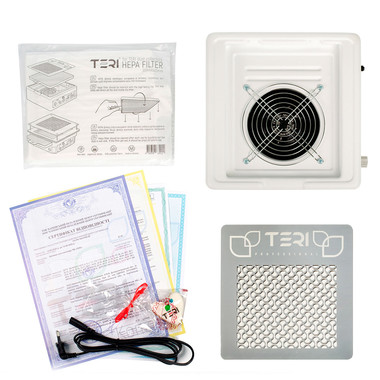 Настольная маникюрная вытяжка TERI 800 M белая решетка белая - Фото №4