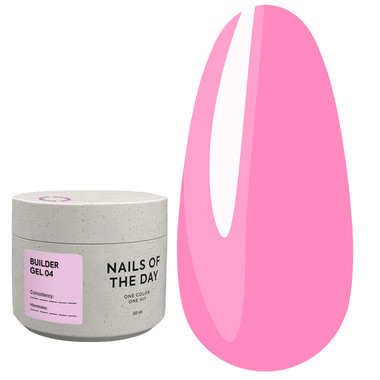 Gel zur Verlängerung NAILSOFTHEDAY Builder Gel 04 pink 30 ml - Фото №1