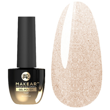 Топ для ногтей MakeAR Cat Eye Gold без липкого слоя 8 мл - Фото №1