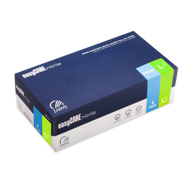 Перчатки диагностические ZARYS EasyCARE нитриловые неопудренные голубые размер L 100 шт - Фото №2