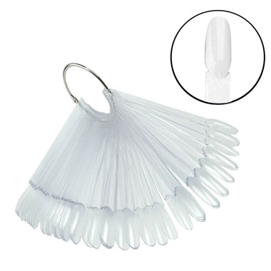 Палитра для лаков FOX миндаль прозрачный 50 шт - Фото №1