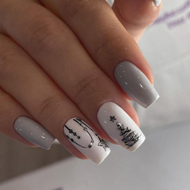 Праздничный маникюр на Новый год