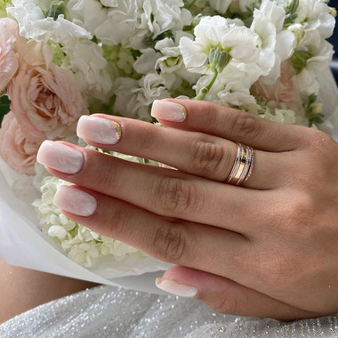 Delicate festive manicure