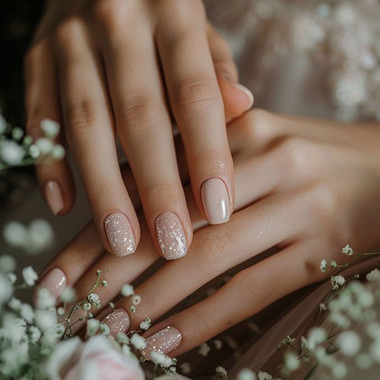 Festliche Hochzeitsmaniküre