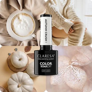 Gel polish Claresa AUTUMN CRUSH 1 milky pearl 5 g - Фото №2