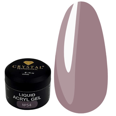 Crystal Liquid Acryl Gel Nr. 54, Grau-Lila, 15 ml - Фото №1
