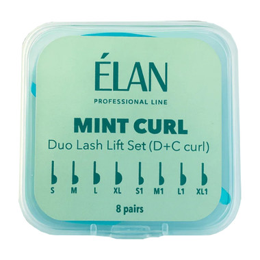 Силиконовые валики Elan для ламинирования ресниц Mint Curl изгиб D+С