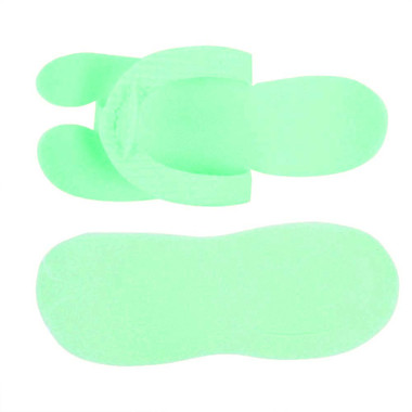 Disposable slippers RIO flip flops isolon 25.5 cm green 25 pairs - Фото №1