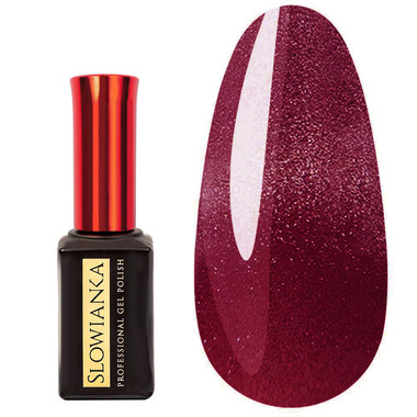 Гель-лак Slowianka CAT EYE 02 бордовый 8 г - Фото №1