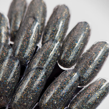 Rubbing for nails Slowianka Holo Black Flakes 1 g - Фото №4