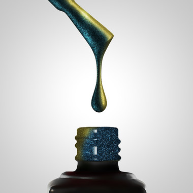 Гель-лак Slowianka CAT EYE 16 желто-синий 10 г - Фото №2