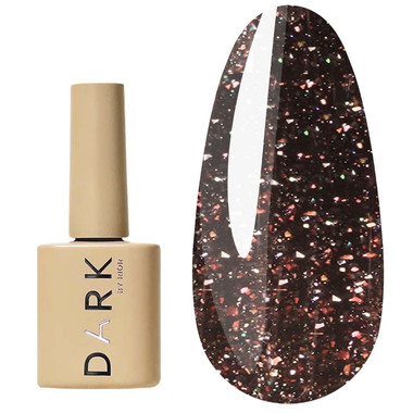 Gel polish DARK 163 red-brown with shimmer 6 ml - Фото №1
