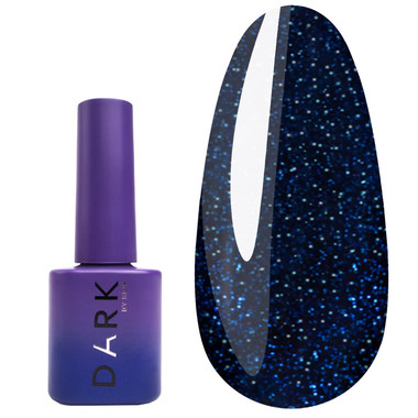 Гель-лак DARK 173 кобальтовый с блестками 6 мл - Фото №1