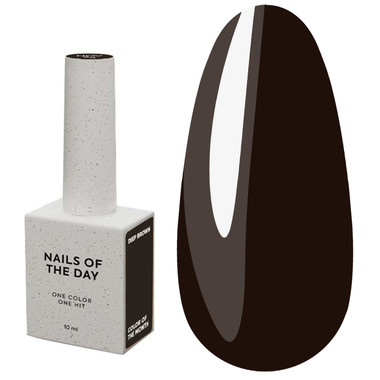 Gel polish NAILSOFTHEDAY Color of the month November 2025 Deep Brown 10 ml - Фото №1