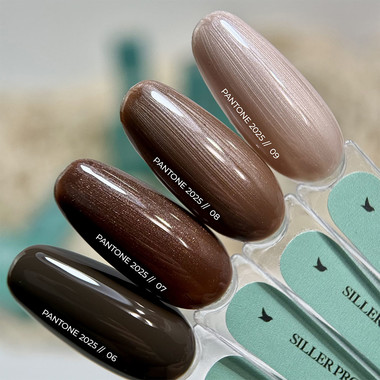 Gel polish SILLER Pantone 08 brown with shimmer 8 ml (NF-00022215) - Фото №2