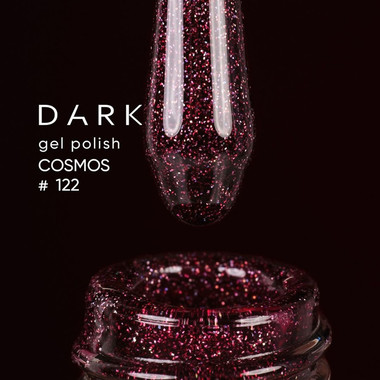 Gel polish DARK Cosmos 122 burgundy reflective 6 ml - Фото №2