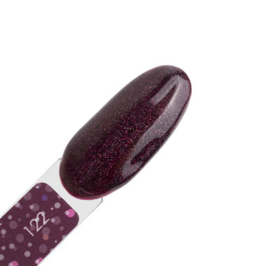 Gel polish DARK Cosmos 122 burgundy reflective 6 ml - Фото №3