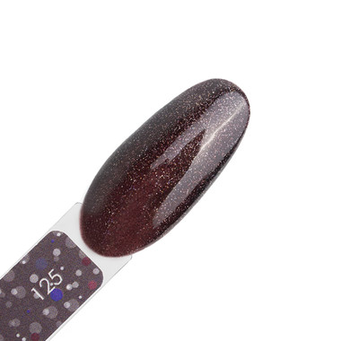 Gel-Nagellack Dark Cosmos 125 dunkelbraun reflektierend, 6 ml - Фото №3