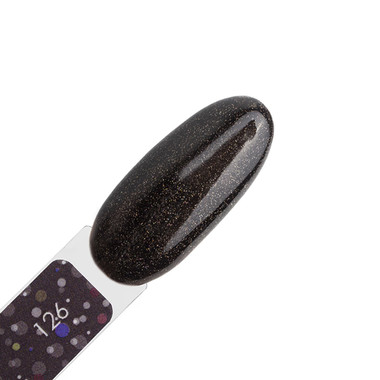 Gel polish DARK Cosmos 126 brown reflective 6 ml - Фото №3