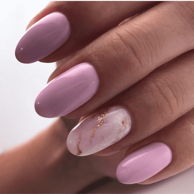 Oval Manicure (Marble Design)