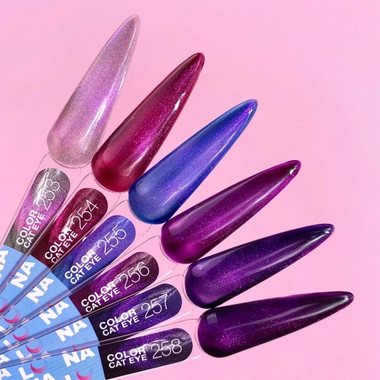 LUNA Gel-Nagellack Color Cat Eye 256 Burgunderrot, Lila 8 ml (047-4121-1232) - Фото №4