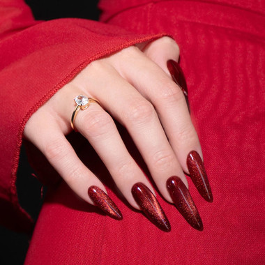 Гель-лак MAKEAR Cat Eye C20 ярко-красный 8 мл - Фото №4