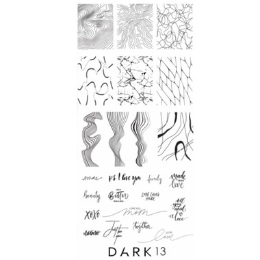 Пластина для стемпинга DARK 13 - Фото №1