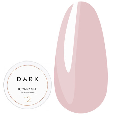 Гель для наращивания DARK Iconic Gel 12 пыльно-розовый 30 мл - Фото №1