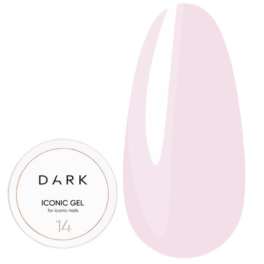 Гель для наращивания DARK Iconic Gel 14 светло-розовый 30 мл - Фото №1