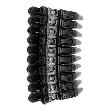 Зажимы-крокодилы парикмахерские Toni&Guy черные 10 шт. - Фото №1