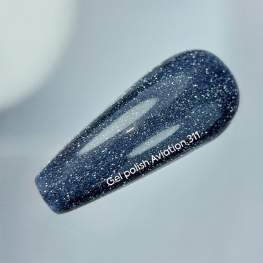 Gel-Nagellack NAILSOFTHEDAY Gel Polish 311 Aviation Blau, Lichtreflektierend 10 ml - Фото №3