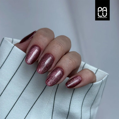 Gel polish PALU BUDAPEST BT1 burgundy cat eye 6 g - Фото №2