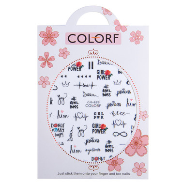 Наклейки для ногтей GNBLab тонкие самоклеящиеся валентинки CA-626 - Фото №3