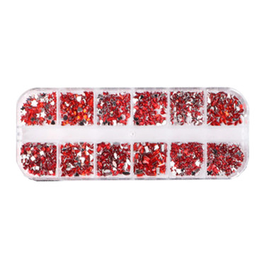 Nail decoration set MANY BEAUTY 12in1 red - Фото №1