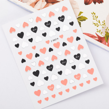 Nagelsticker GNBLab Dünne selbstklebende Herzen Z-D4214 Nude - Фото №2