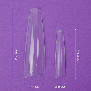 TUFI profi Half Cover Soft Gel Tips Ballerina Transparent 240 Stück (0326344) - Фото №3