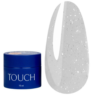 TOUCH Builder Gel Shine Mix 01 Weiß mit Glitzer 15 ml - Фото №1