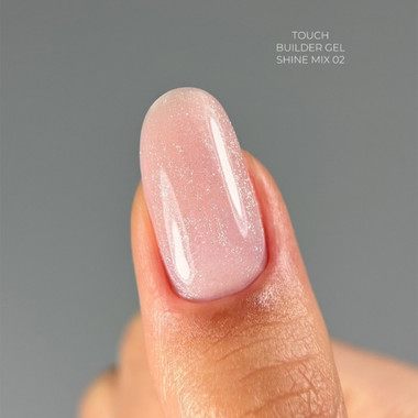 Touch Builder Gel Shine Mix 02 Pink mit Glitzer 15ml - Фото №4