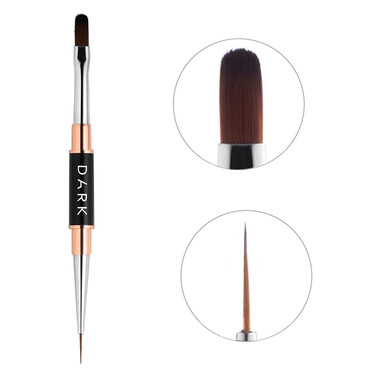 DARK Doppelseitiger Pinsel (10 mm Liner + 12 mm Gel) (Verbessertes Design) - Фото №1