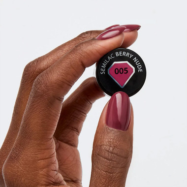 Gel-Nagellack Semilac 005 Berry Nude  7ml - Фото №2
